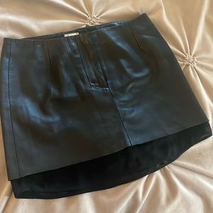 Soft lamb leather mini shirt